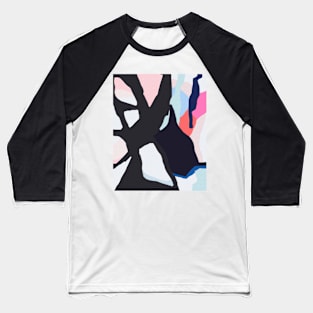 Abstract print, Red, Grey, Black, Blue, Pink, Modern art, Wall decor Baseball T-Shirt